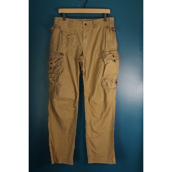 Vintage 90s Y2K Gap Pants Womens 10 Khakis Cargo Baggy Utility Low Rise Grunge - Picture 1 of 16